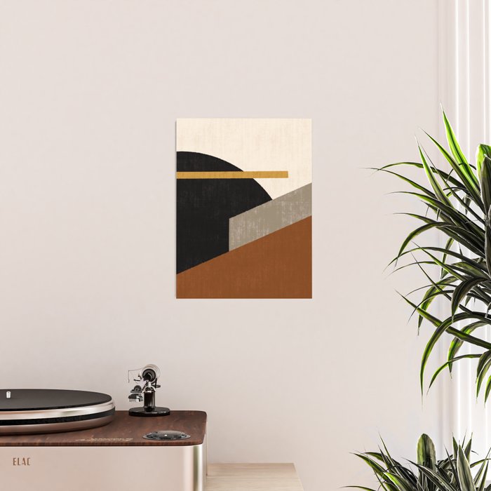 Geometric Compo 1 Filet - terra Poster Gallery Image 2