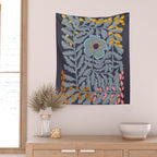 Fern leaves and flower Wall Tapestry Gallery Image 2