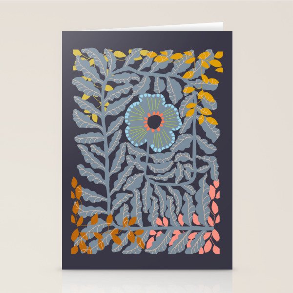 Fern leaves and flower Stationery Card Gallery Image 2
