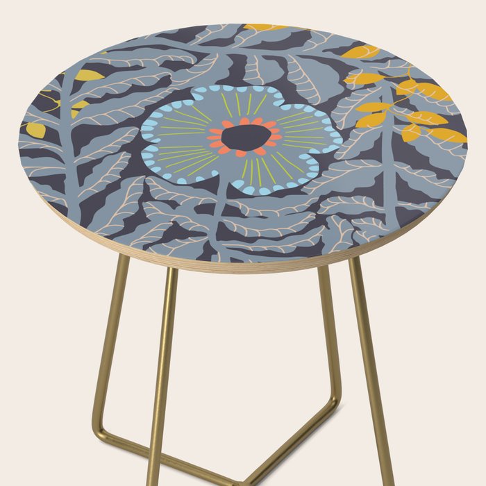 Fern leaves and flower Side Table Gallery Image 2
