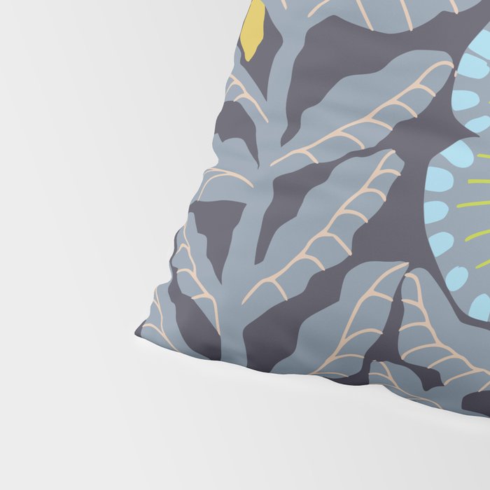 Fern leaves and flower Pillow Sham Gallery Image 4