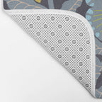 Fern leaves and flower Bath Mat Gallery Image 2