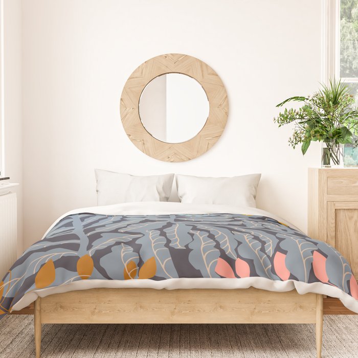 Fern leaves and flower Duvet Cover Gallery Image 3