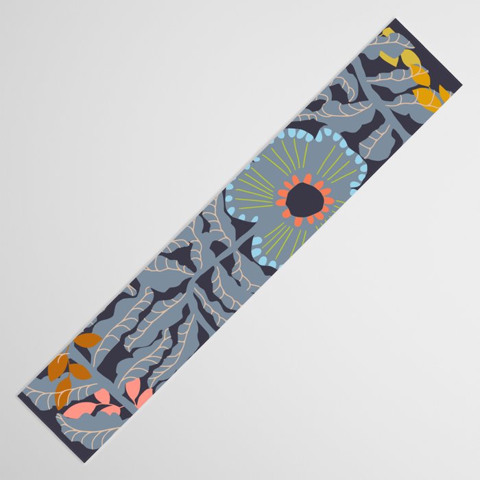 Fern leaves and flower Table Runner Gallery Image 3