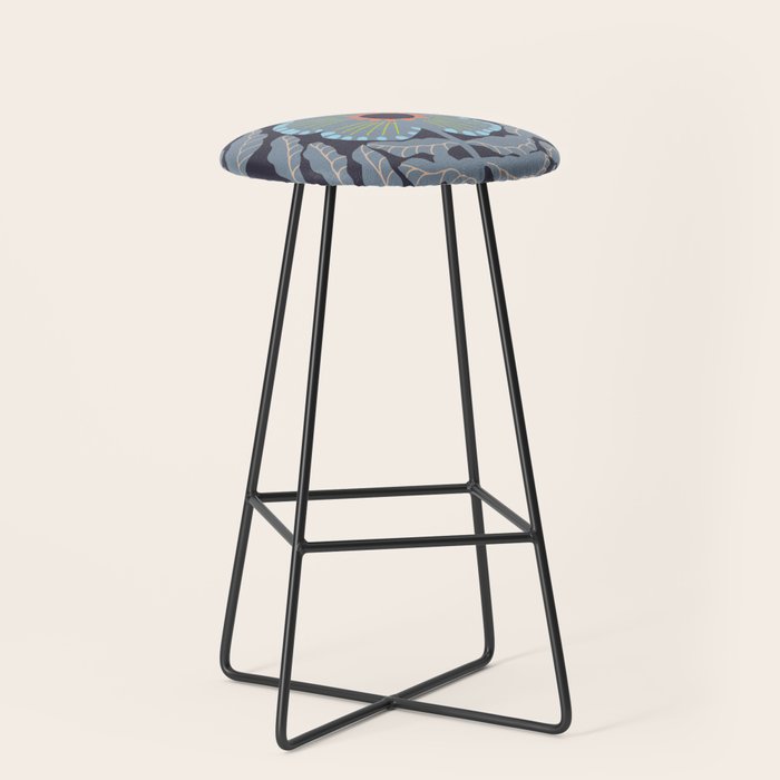 Fern leaves and flower Stool Gallery Image 1