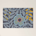 Fern leaves and flower Welcome Mat Gallery Image 1