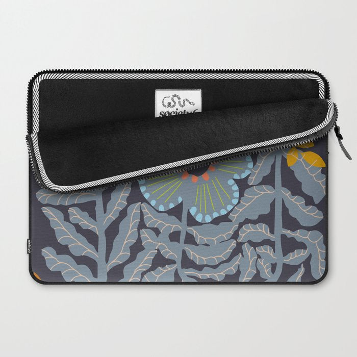 Fern leaves and flower Laptop Sleeve Gallery Image 2