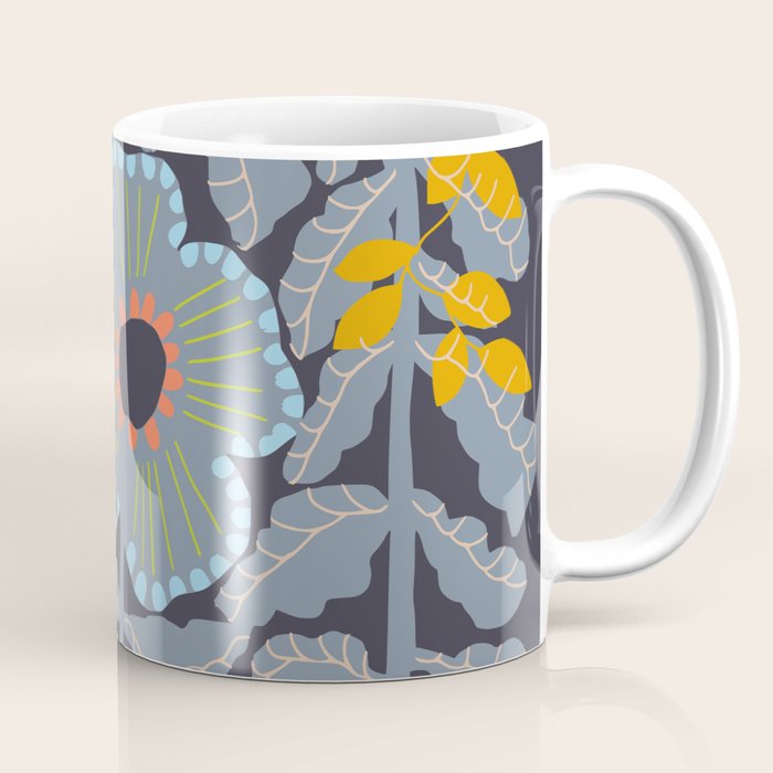 Fern leaves and flower Coffee Mug Gallery Image 1