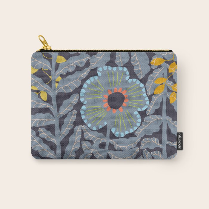 Fern leaves and flower Carry All Pouch Gallery Image 1