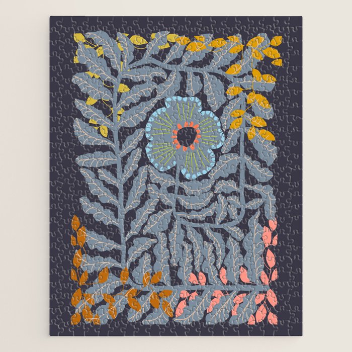 Fern leaves and flower Jigsaw Puzzle Gallery Image 1