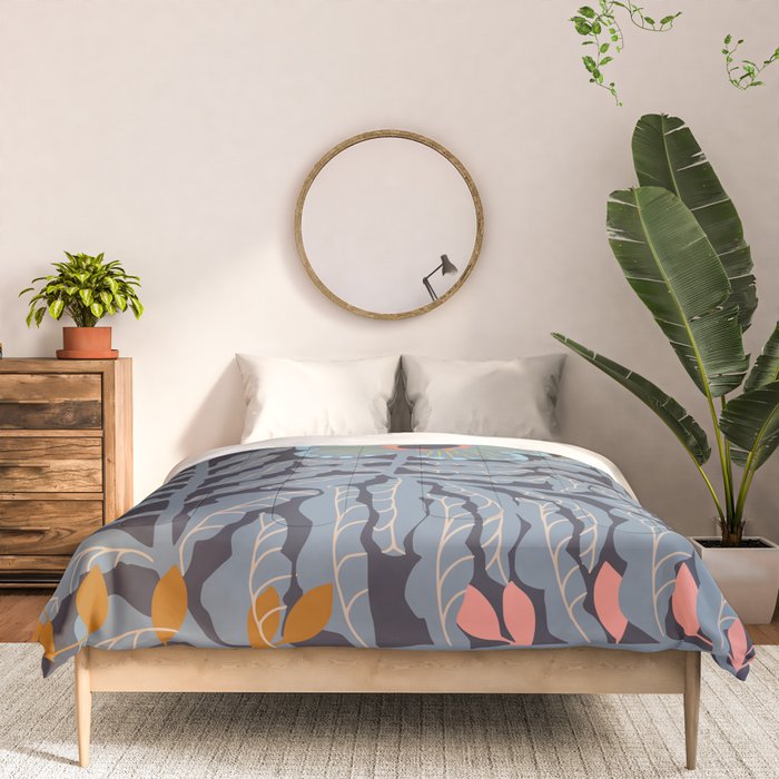 Fern leaves and flower Comforter Gallery Image 3