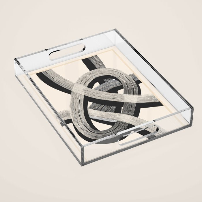 Interwoven Lines Abstract Art 1 Acrylic Tray Gallery Image 1
