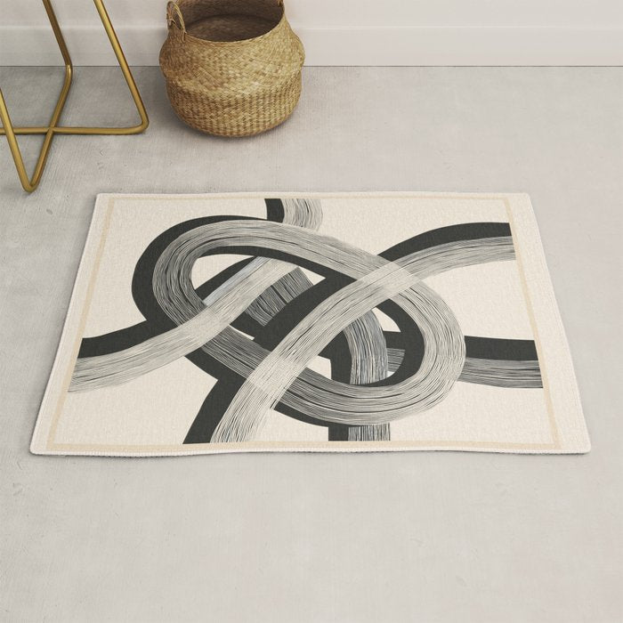 Interwoven Lines Abstract Art 1 Rug Gallery Image 1