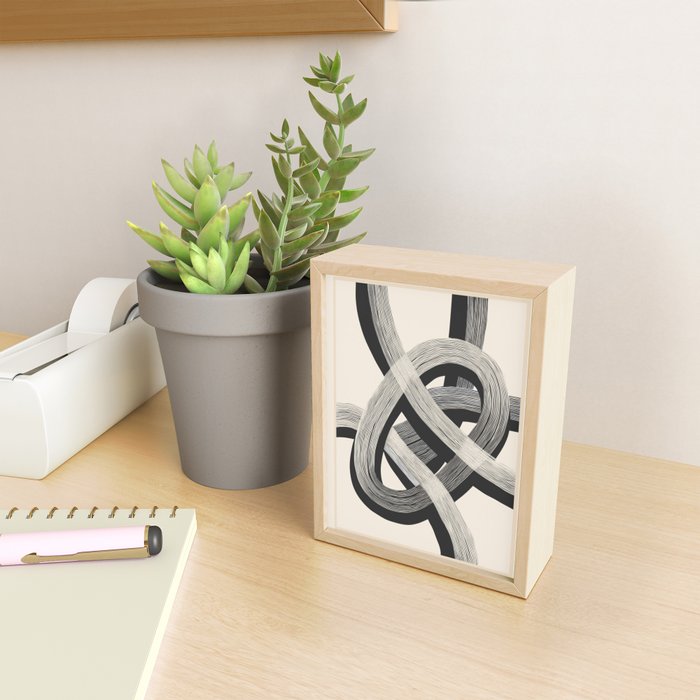 Interwoven Lines Abstract Art 1 Mini Art Print Gallery Image 2