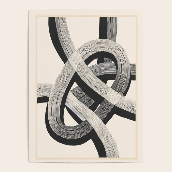 Interwoven Lines Abstract Art 1 Poster Gallery Image 1