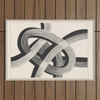 Interwoven Lines Abstract Art 1 Outdoor Rug Gallery Image 1