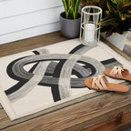 Interwoven Lines Abstract Art 1 Outdoor Rug Gallery Image 2