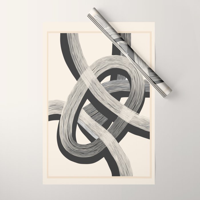 Interwoven Lines Abstract Art 1 Wrapping Paper Gallery Image 1