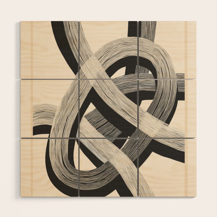 Interwoven Lines Abstract Art 1 Wood Wall Art Gallery Image 1