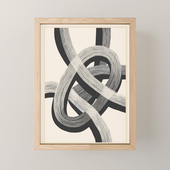 Interwoven Lines Abstract Art 1 Mini Art Print Gallery Image 1