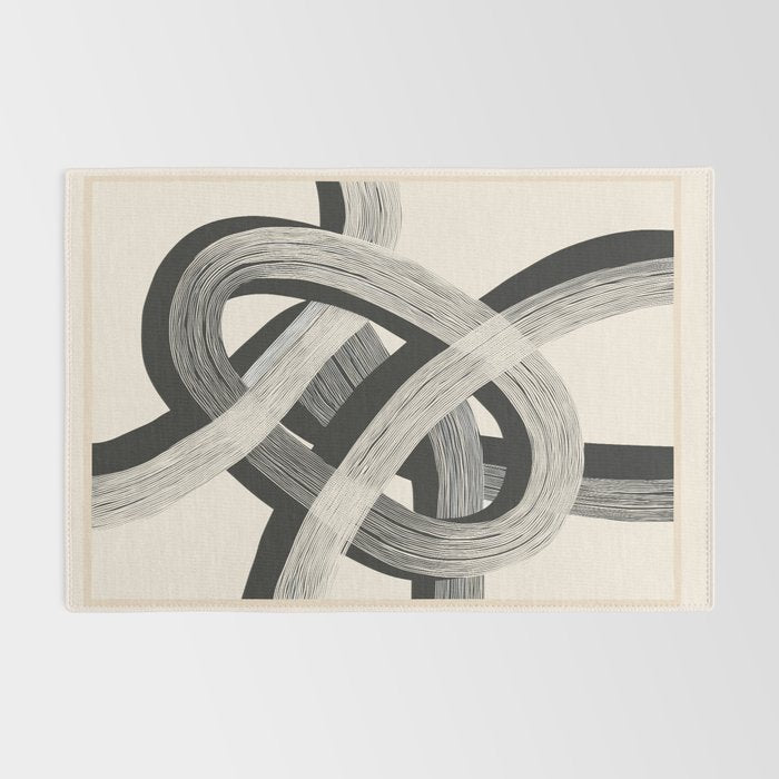 Interwoven Lines Abstract Art 1 Rug Gallery Image 2