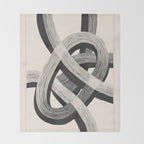 Interwoven Lines Abstract Art 1 Throw Blanket Gallery Image 2