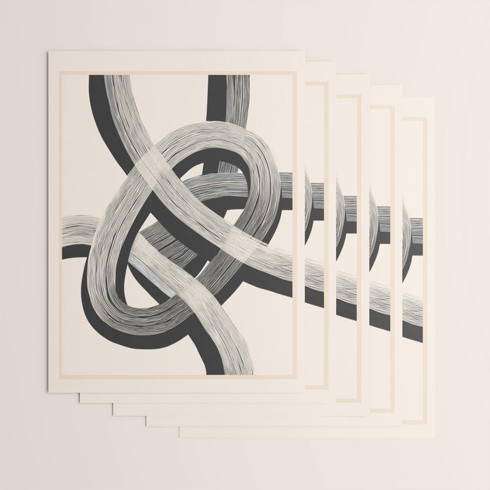 Interwoven Lines Abstract Art 1 Wrapping Paper Gallery Image 3