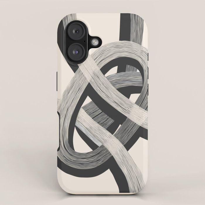 Interwoven Lines Abstract Art 1 iPhone Case Gallery Image 1