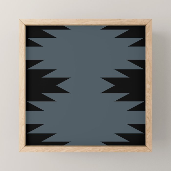 Geometric Southwestern Minimalism - Neutral Blue Mini Art Print Gallery Image 1