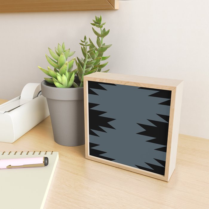 Geometric Southwestern Minimalism - Neutral Blue Mini Art Print Gallery Image 2
