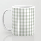 Desert Sage Grey Green and White Gingham Check Coffee Mug Gallery Image 3