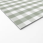 Desert Sage Grey Green and White Gingham Check Welcome Mat Gallery Image 2
