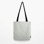Desert Sage Grey Green and White Gingham Check Tote Bag Gallery Image 2