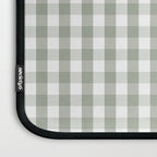 Desert Sage Grey Green and White Gingham Check Laptop Sleeve Gallery Image 3