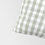 Desert Sage Grey Green and White Gingham Check Pillow Sham Gallery Image 4