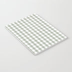 Desert Sage Grey Green and White Gingham Check Notebook Gallery Image 3