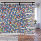 Wild colorful flowery meadow B Wall Mural Gallery Image 1