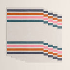 Blanket Stripe - silver grey with pink Wrapping Paper Gallery Image 3