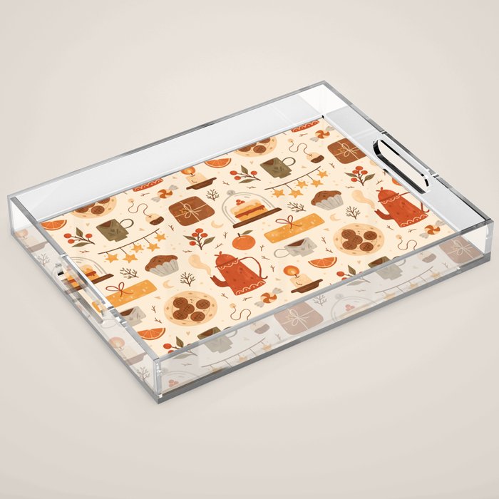 Festive Tea Time Acrylic Tray Gallery Image 1