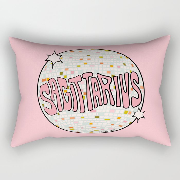 Sagittarius Disco Ball Rectangular Pillow Gallery Image 2