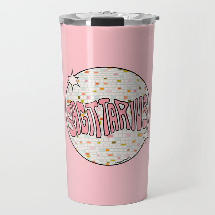 Sagittarius Disco Ball Travel Mug Gallery Image 1