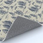 Alien Abduction Toile De Jouy Pattern in Blue Rug Gallery Image 4