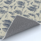 Alien Abduction Toile De Jouy Pattern in Blue Rug Gallery Image 4