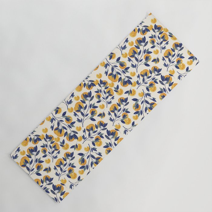Mediterranean orange branch Yoga Mat Gallery Image 1