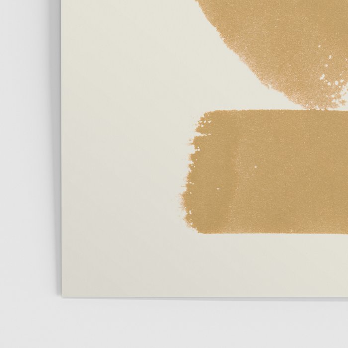 Abstract Paint Form 1 - Gold Yellow Poster Gallery Image 3