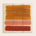 Rothko Minimalist Colorield Warm Earth Tone Yellow Ochre Clay Beige by Ejaaz Haniff Wood Wall Art Gallery Image 1