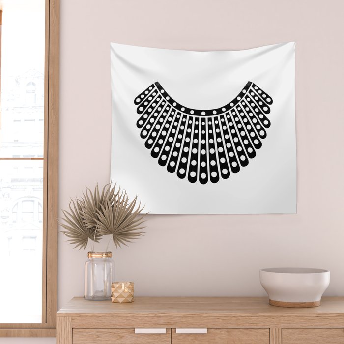 Ruth Bader Ginsburg Dissent Collar Wall Tapestry Gallery Image 2