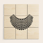Ruth Bader Ginsburg Dissent Collar Wood Wall Art Gallery Image 1
