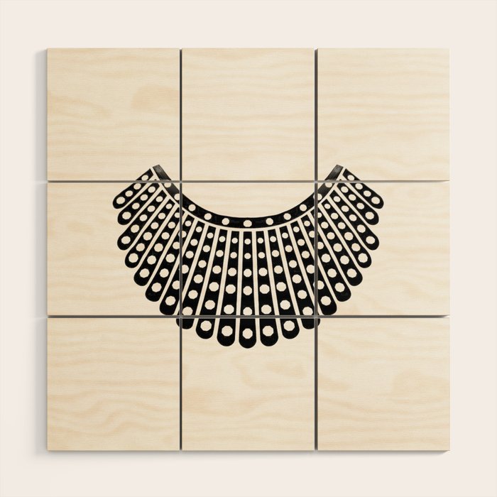 Ruth Bader Ginsburg Dissent Collar Wood Wall Art Gallery Image 1