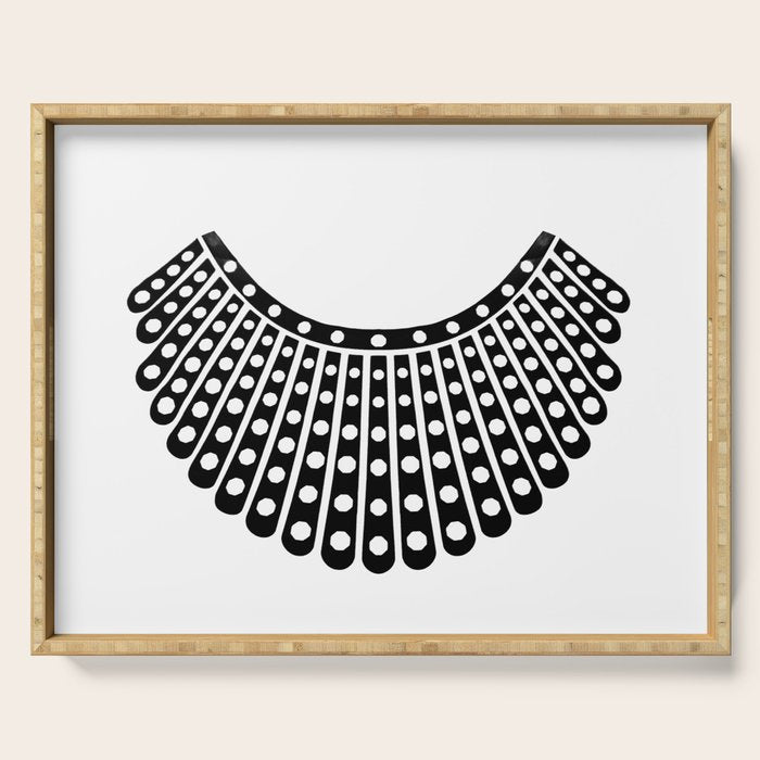 Ruth Bader Ginsburg Dissent Collar Serving Tray Gallery Image 1